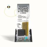 Detergente Acciaio e Vetro al Carbone con Spugna | Coccole di Gaia